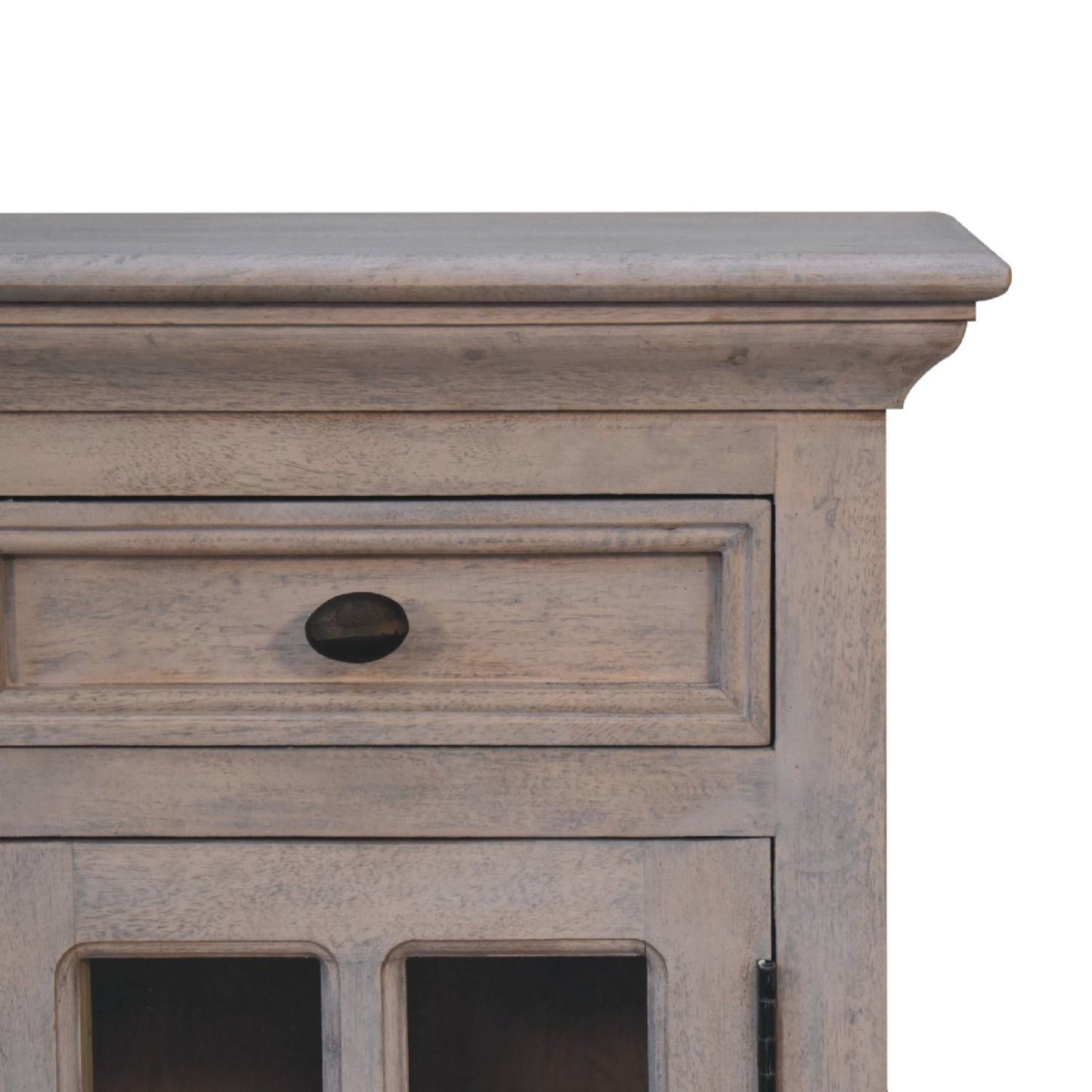 Glazed Bedside Table - Stone White - The Sleep Loft - Online Mattress Showroom NYC