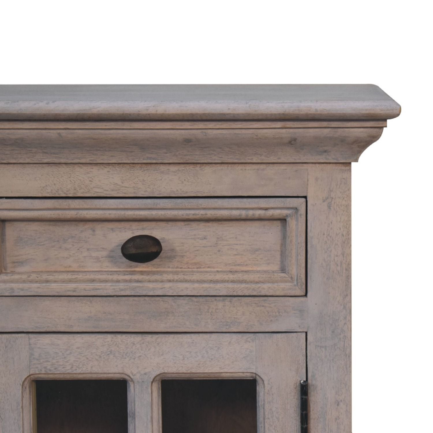 Glazed Bedside Table - Stone White - The Sleep Loft - Online Mattress Showroom NYC