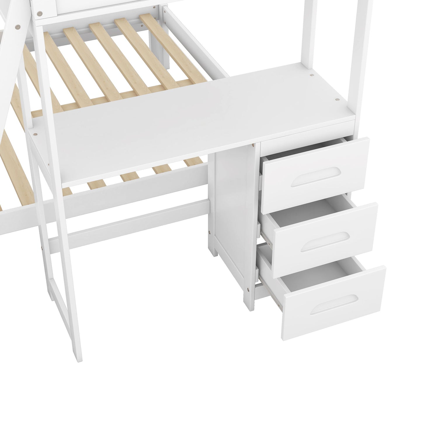 Bunk Bed With Built In Desk And 3 Drawers - The Sleep Loft - Online Mattress Showroom NYC