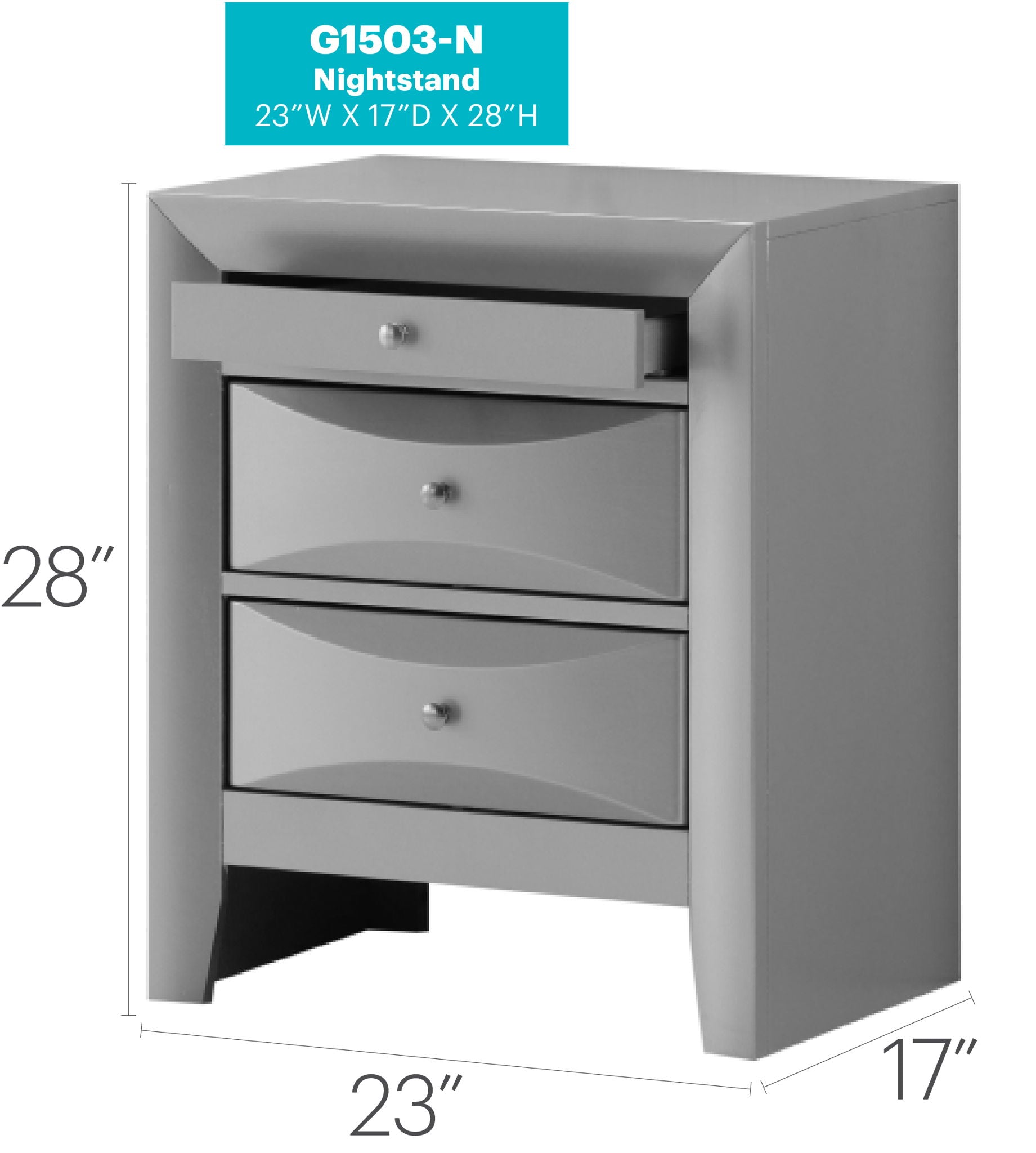 Modern Design Nightstand - The Sleep Loft - Online Mattress Showroom NYC