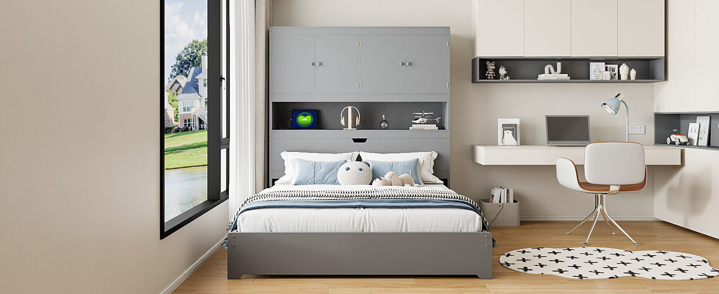 Platform Bed With USB, Storage Headboard & Drawers - The Sleep Loft - Online Mattress Showroom NYC