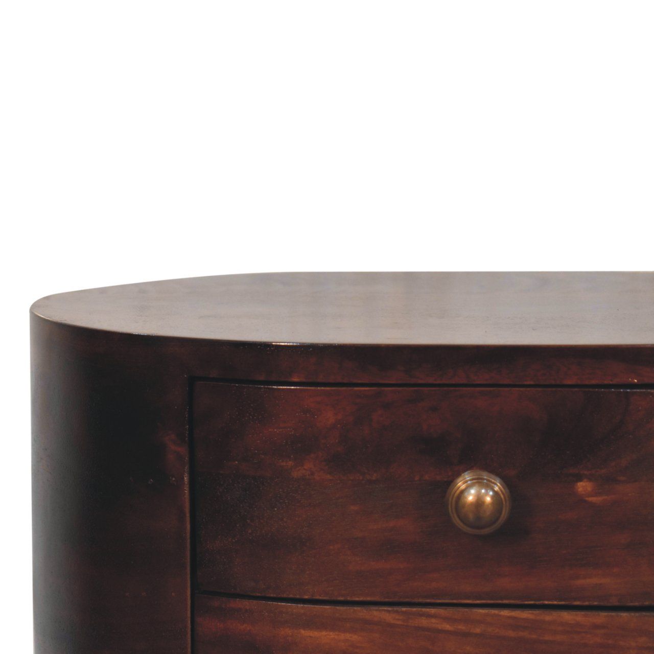 Rounded Bedside Table - The Sleep Loft - Online Mattress Showroom NYC