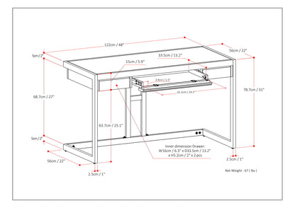 Erina - Handcrafted Desk - The Sleep Loft - Online Mattress Showroom NYC