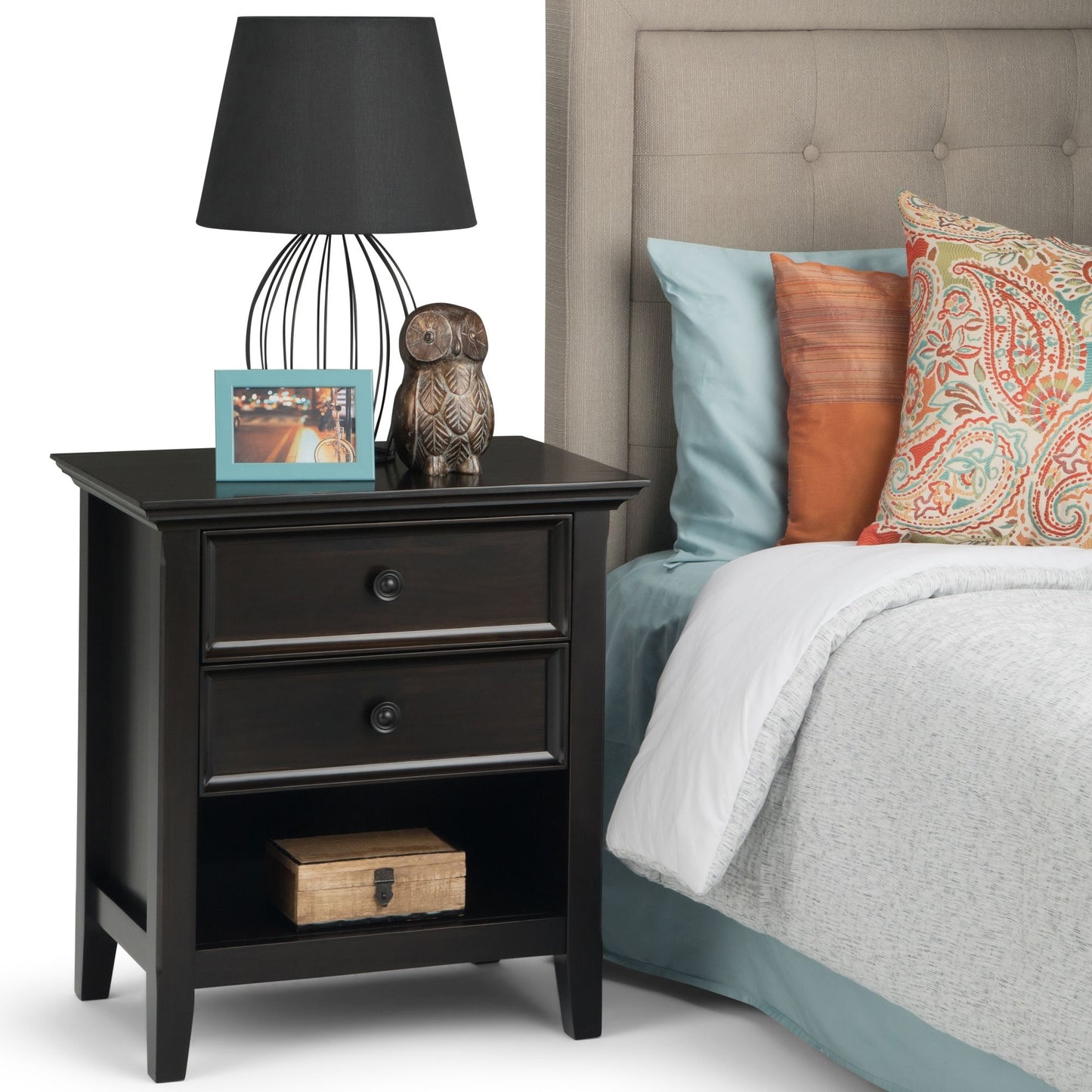Amherst - Bedside Table, Handcrafted - The Sleep Loft - Online Mattress Showroom NYC