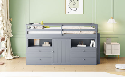 Loft Bed With 4 Drawers, Underneath Cabinet And Shelves - The Sleep Loft - Online Mattress Showroom NYC