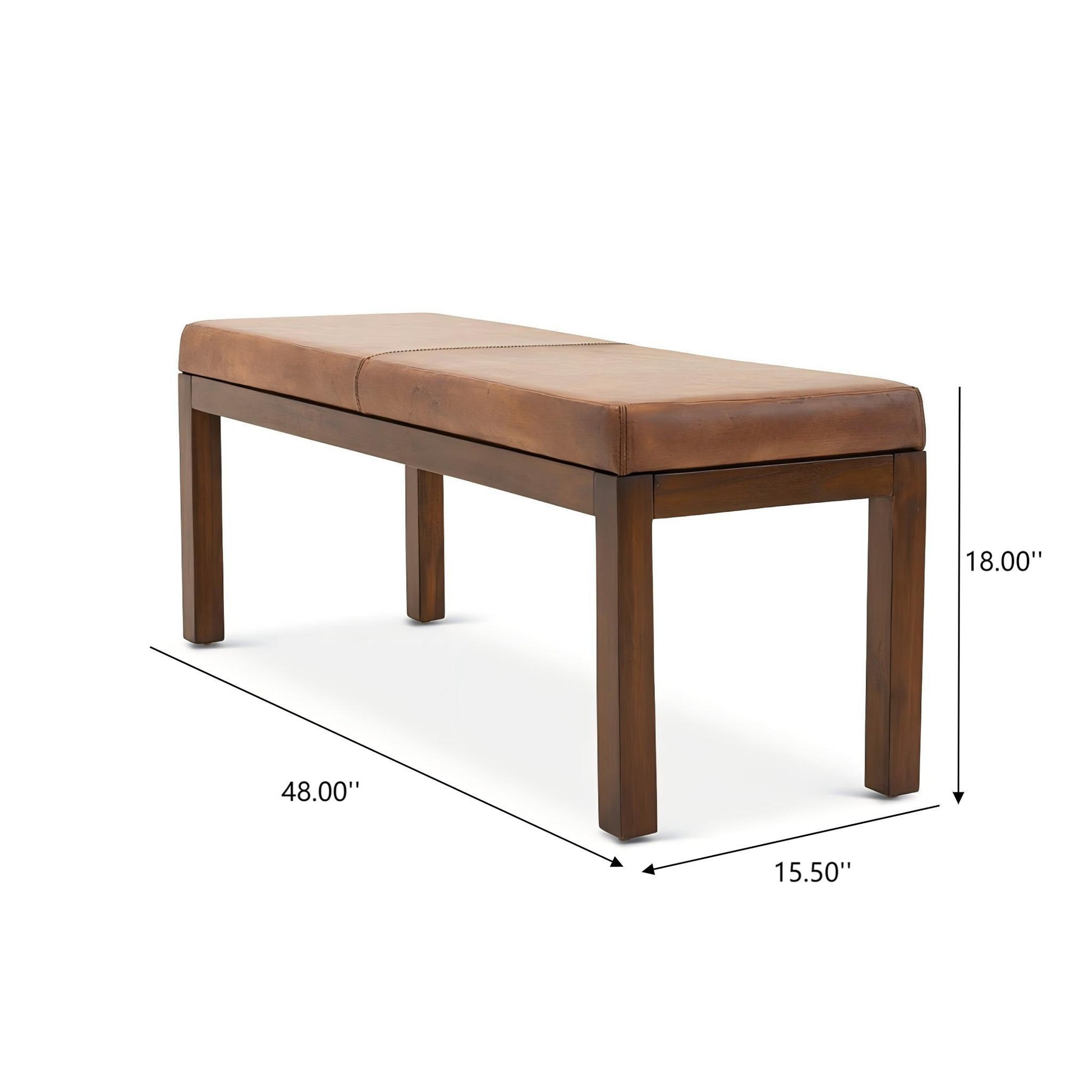 Austin - Bench With Lines - Antique Brown / Brown / Rustic / Tan - The Sleep Loft - Online Mattress Showroom NYC