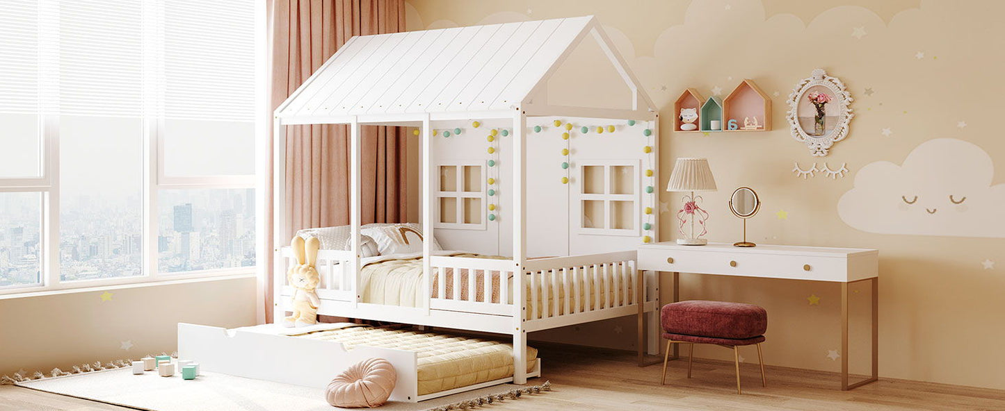 House Bed With Twin Size Trundle, Daybed - The Sleep Loft - Online Mattress Showroom NYC