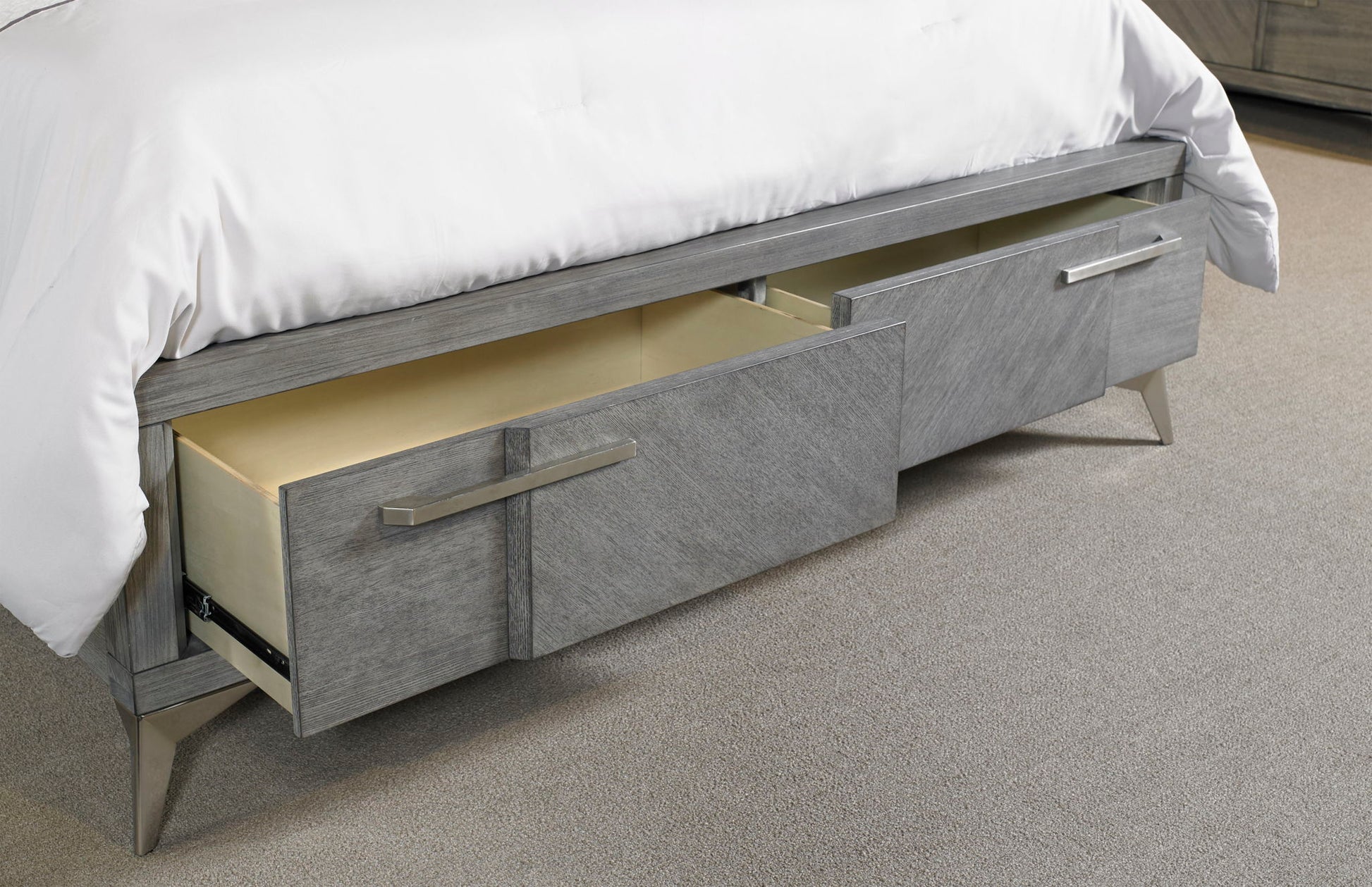 Storage Bed With Bookmatched Veneer - The Sleep Loft - Online Mattress Showroom NYC