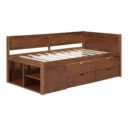 Daybed With Drawers And Shelves - The Sleep Loft - Online Mattress Showroom NYC