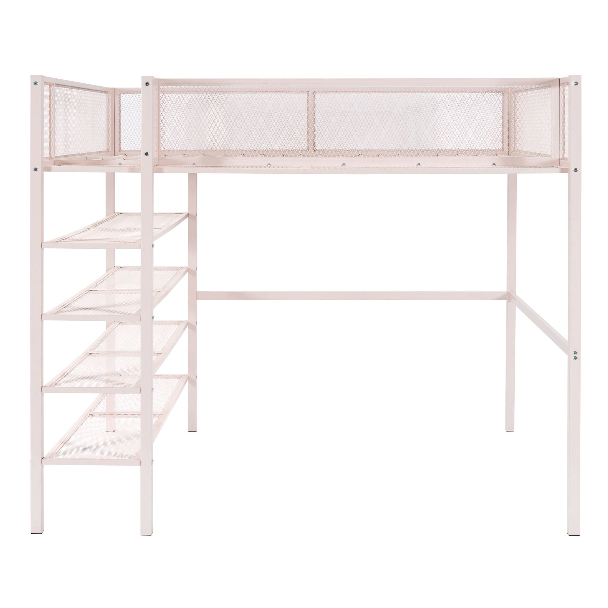 Loft Bed With 4 Tier Shelves And Storage - The Sleep Loft - Online Mattress Showroom NYC