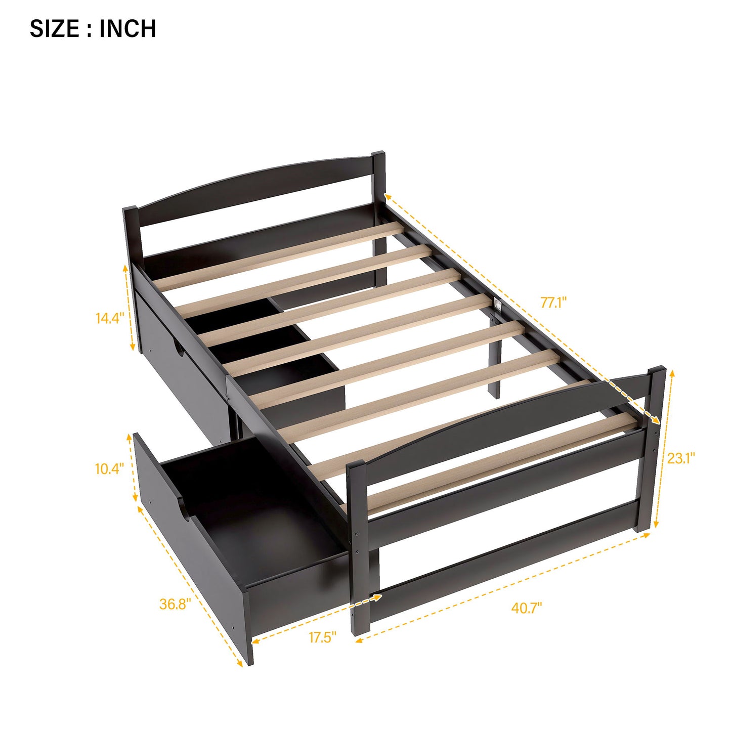 Platform Bed With 2 Drawers - The Sleep Loft - Online Mattress Showroom NYC