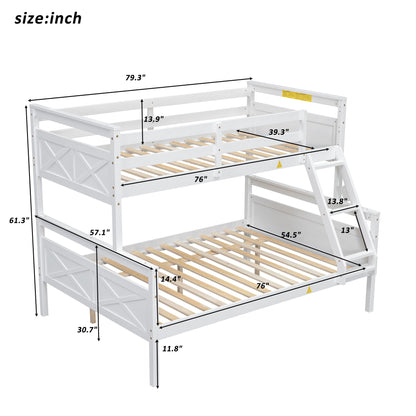 Bunk Bed With Ladder And Safety Guardrail - The Sleep Loft - Online Mattress Showroom NYC