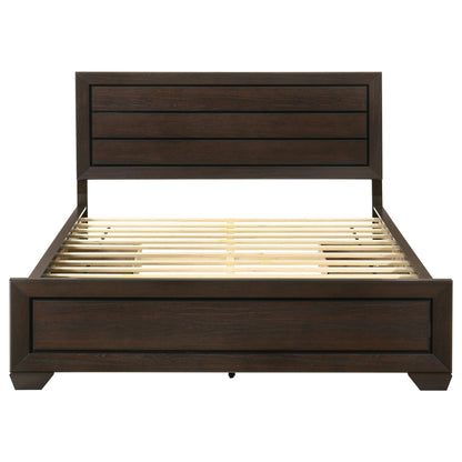 Kauffman - Queen Storage Panel Bed With Side Drawers - Dark Brown - The Sleep Loft - Online Mattress Showroom NYC