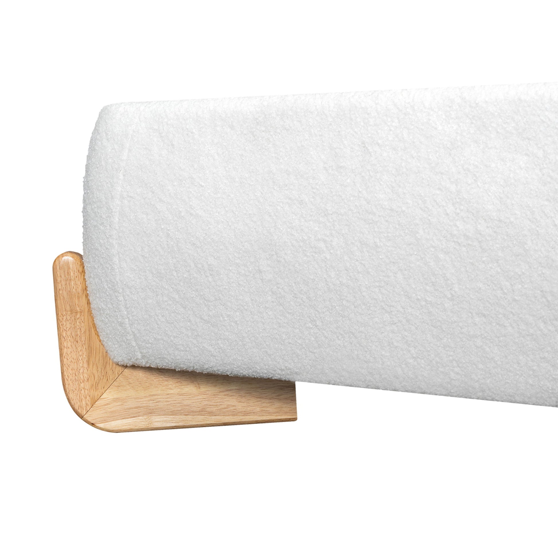 Elegant Boucle Upholstered Bed With Solid Wood Feet - The Sleep Loft - Online Mattress Showroom NYC