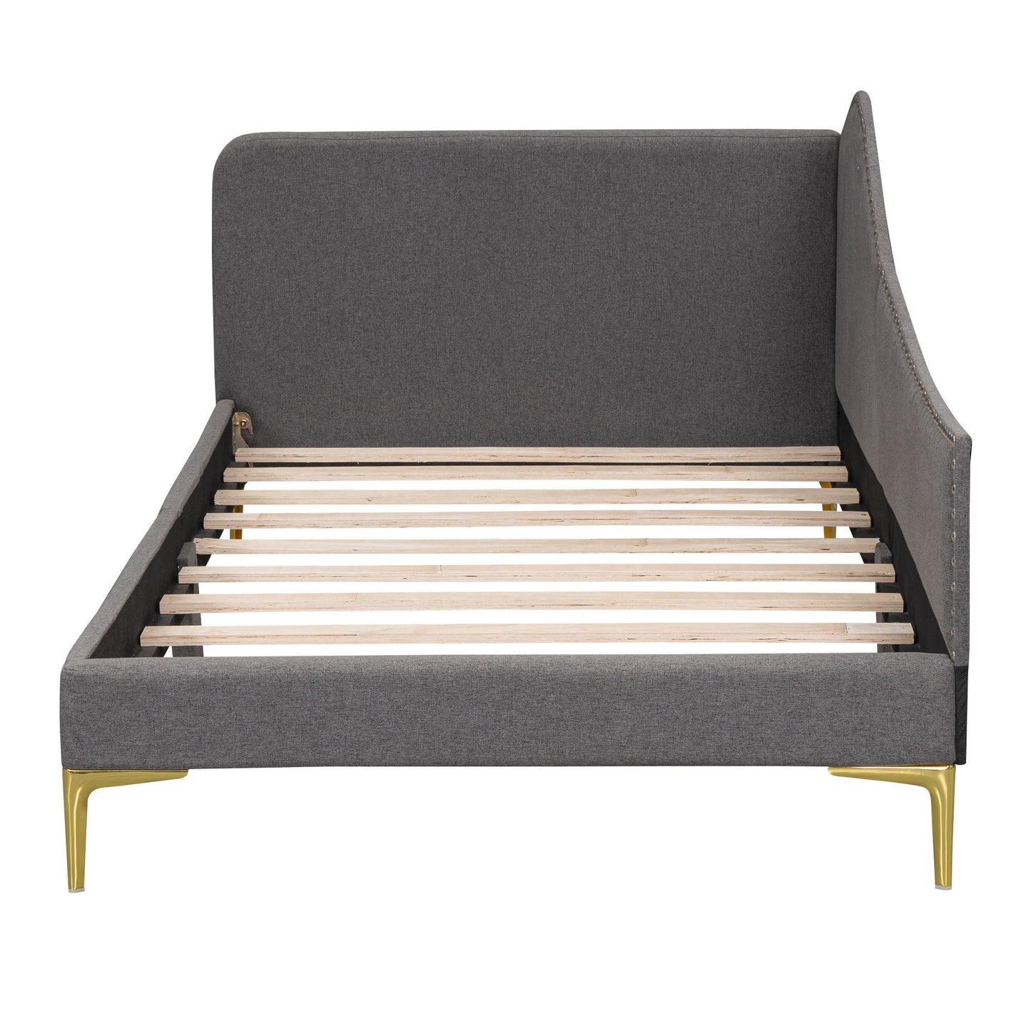 Upholstered Daybed With Headboard And Armrest, Support Legs - The Sleep Loft - Online Mattress Showroom NYC