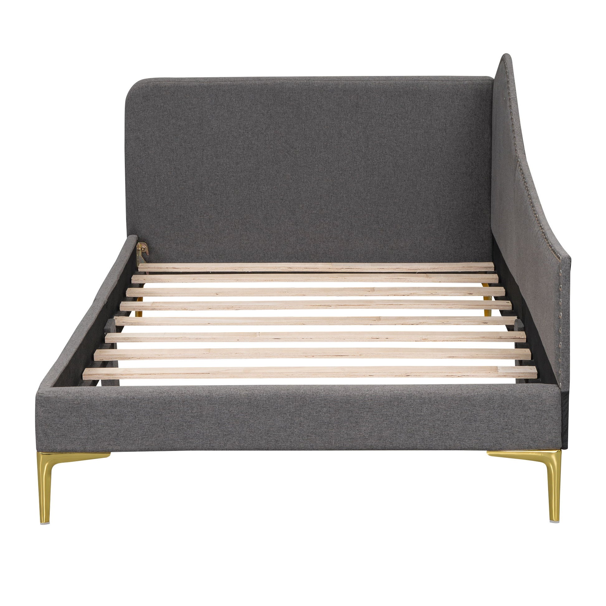 Upholstered Daybed With Headboard And Armrest, Support Legs - The Sleep Loft - Online Mattress Showroom NYC
