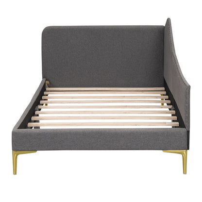 Upholstered Daybed With Headboard And Armrest, Support Legs - The Sleep Loft - Online Mattress Showroom NYC