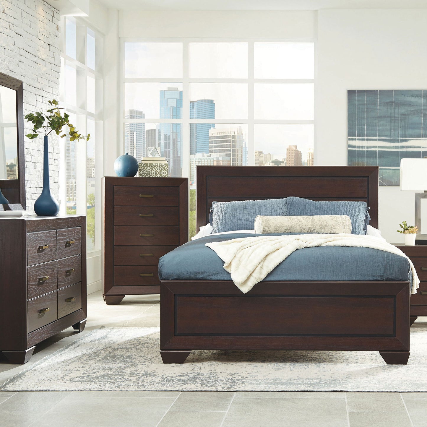 Harrison - Queen Panel Bed - Dark Brown - The Sleep Loft - Online Mattress Showroom NYC