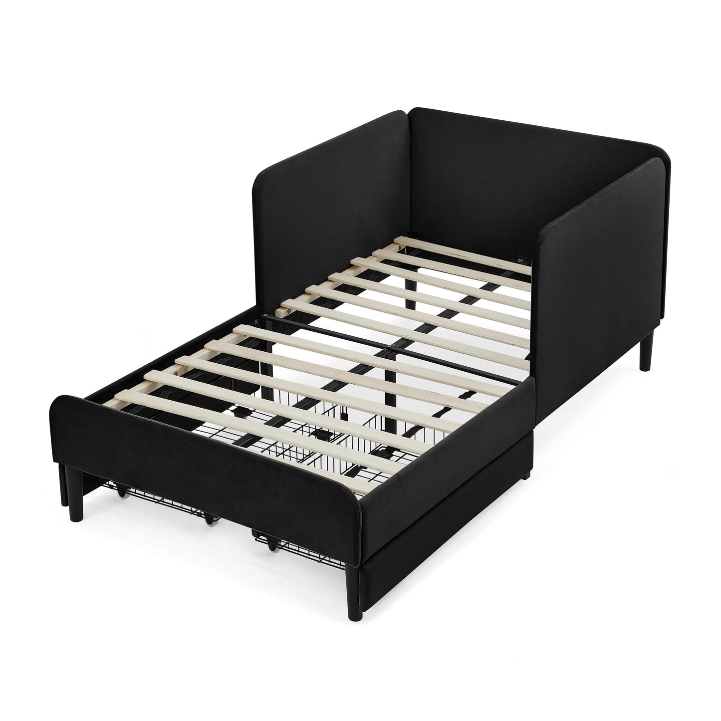 Upholstered Platform Bed Frame With 2 Storage Drawers And Adjustable Sofa Bed - The Sleep Loft - Online Mattress Showroom NYC
