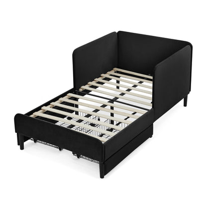 Upholstered Platform Bed Frame With 2 Storage Drawers And Adjustable Sofa Bed - The Sleep Loft - Online Mattress Showroom NYC