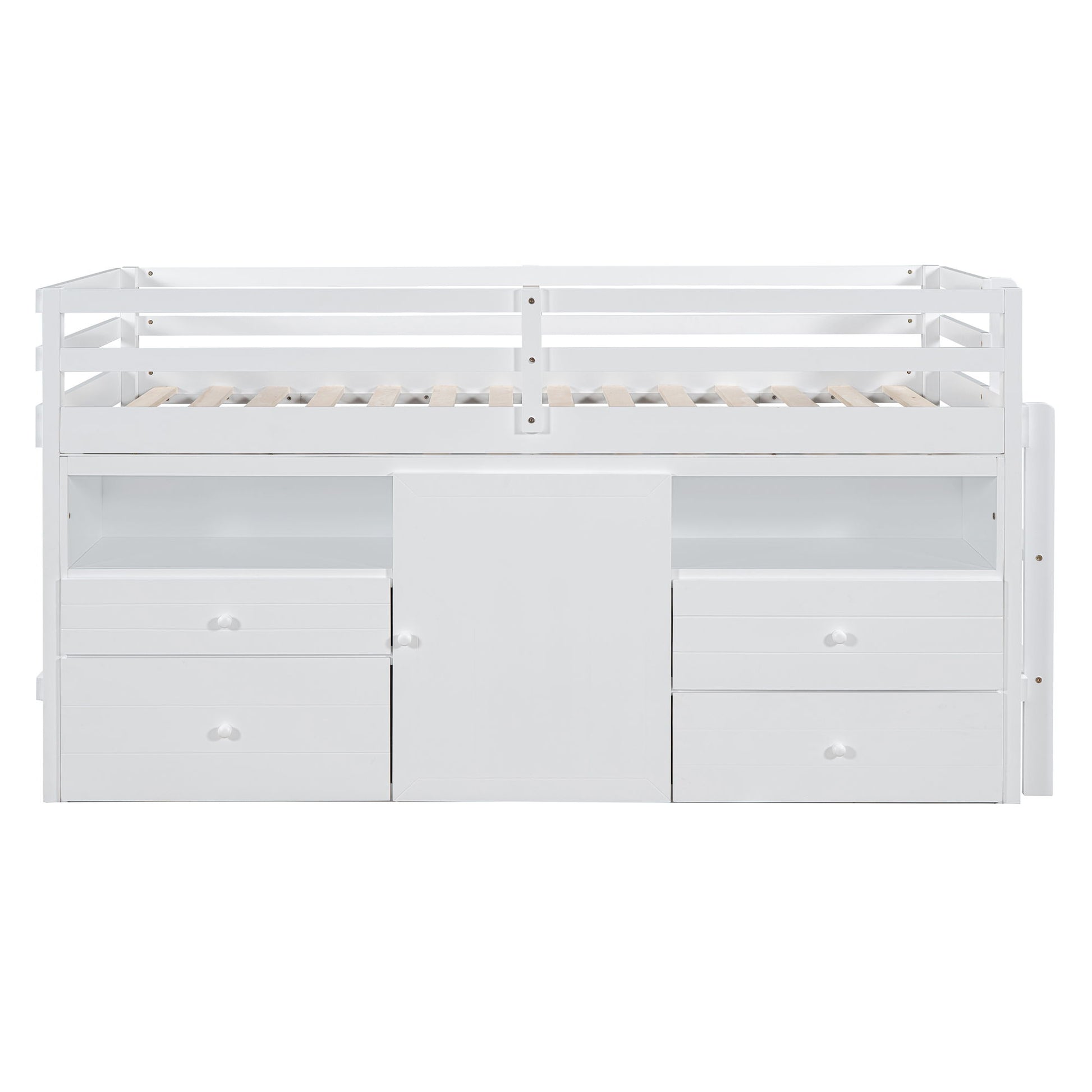 Loft Bed With 4 Drawers, Underneath Cabinet And Shelves - The Sleep Loft - Online Mattress Showroom NYC