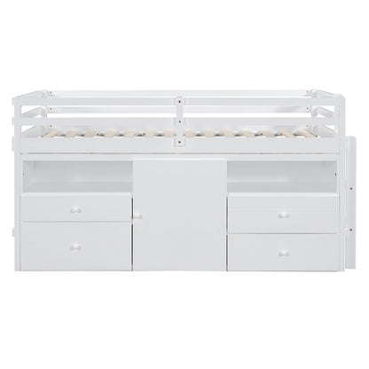 Loft Bed With 4 Drawers, Underneath Cabinet And Shelves - The Sleep Loft - Online Mattress Showroom NYC