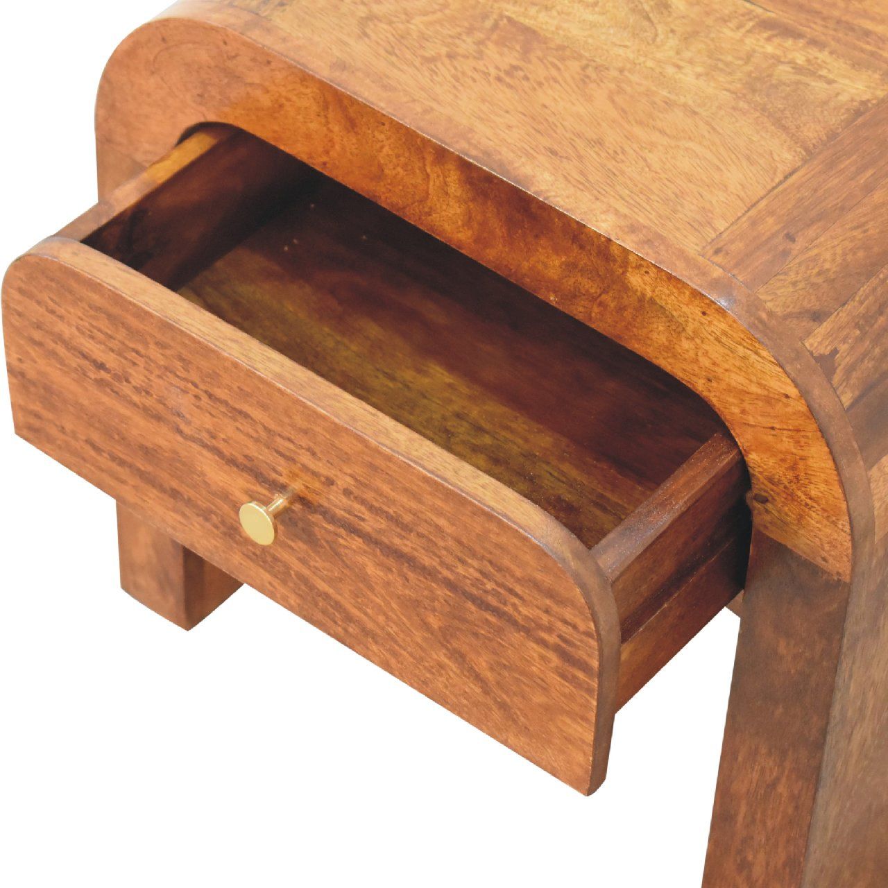 Mini Darcy - Nightstand With Curved Edges - The Sleep Loft - Online Mattress Showroom NYC