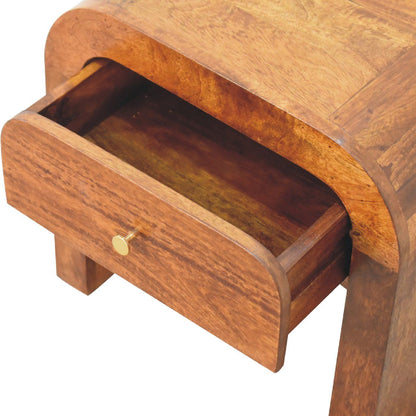 Mini Darcy - Nightstand With Curved Edges - The Sleep Loft - Online Mattress Showroom NYC