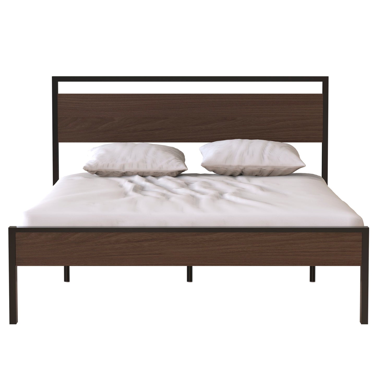 Ceres - Metal Bed With Wood Headboard & Footboard - The Sleep Loft - Online Mattress Showroom NYC