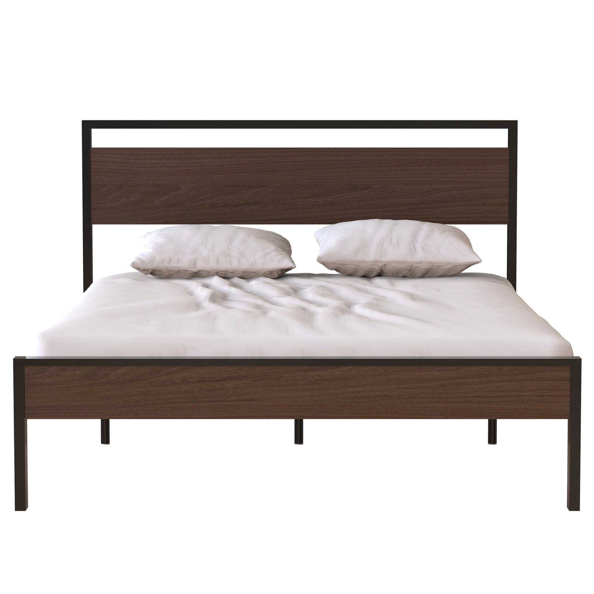 Ceres - Metal Bed With Wood Headboard & Footboard - The Sleep Loft - Online Mattress Showroom NYC
