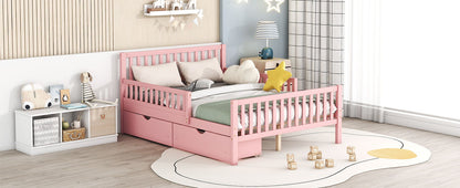 Platform Bed With Guardrails On Both Sides And 2 Storage Drawers - The Sleep Loft - Online Mattress Showroom NYC