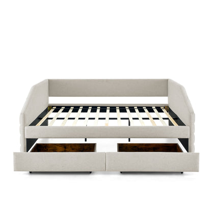 Elegant Daybed With Trundle Upholstered Tufted Sofa Bed - The Sleep Loft - Online Mattress Showroom NYC