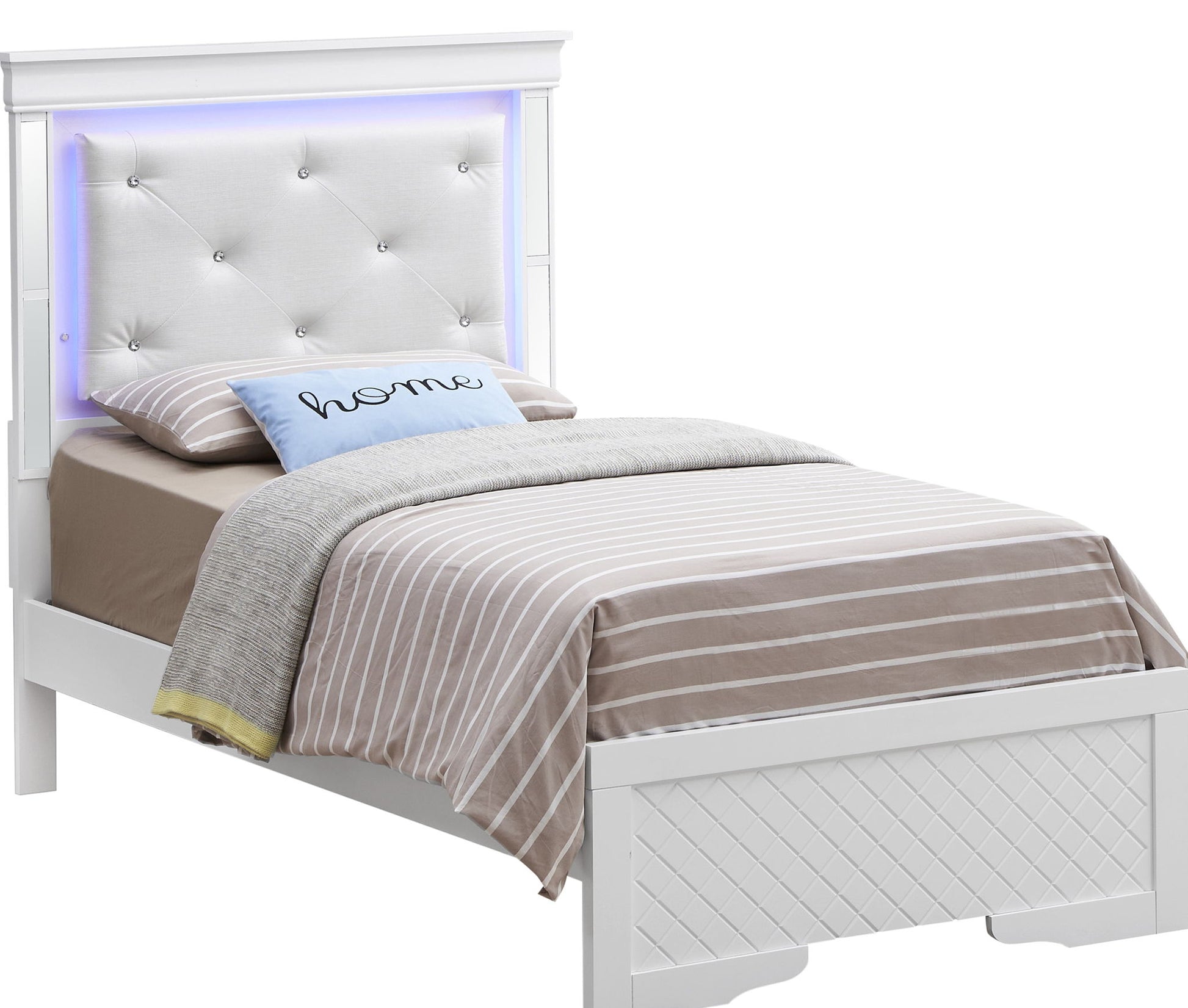 Bed With LED Light Accents Headboard - The Sleep Loft - Online Mattress Showroom NYC