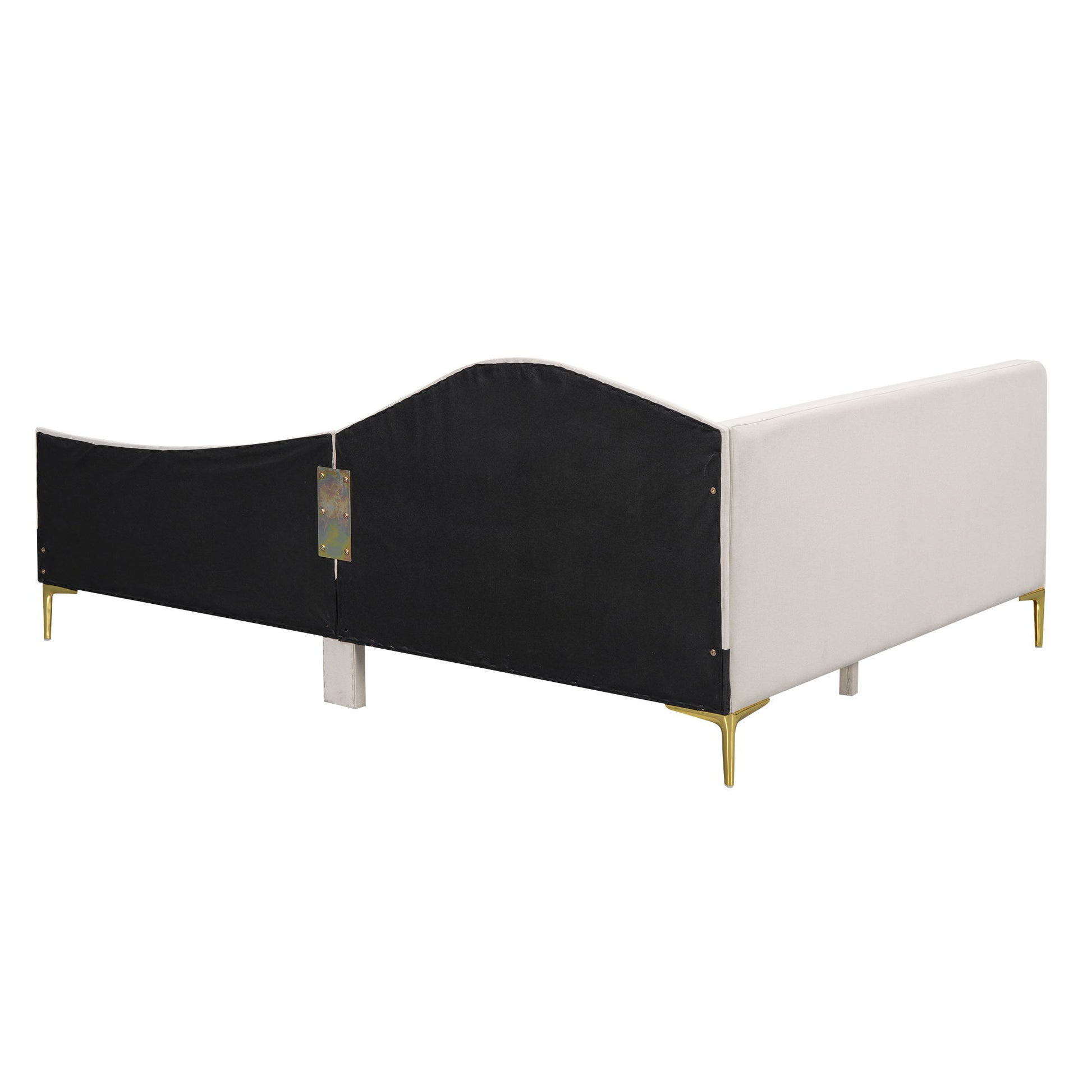 Upholstered Daybed With Headboard And Armrest, Support Legs - The Sleep Loft - Online Mattress Showroom NYC