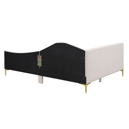 Upholstered Daybed With Headboard And Armrest, Support Legs - The Sleep Loft - Online Mattress Showroom NYC