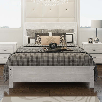 Albany - Bed Frame With Headboard, Heavy Duty Modern Rustic Design - The Sleep Loft - Online Mattress Showroom NYC