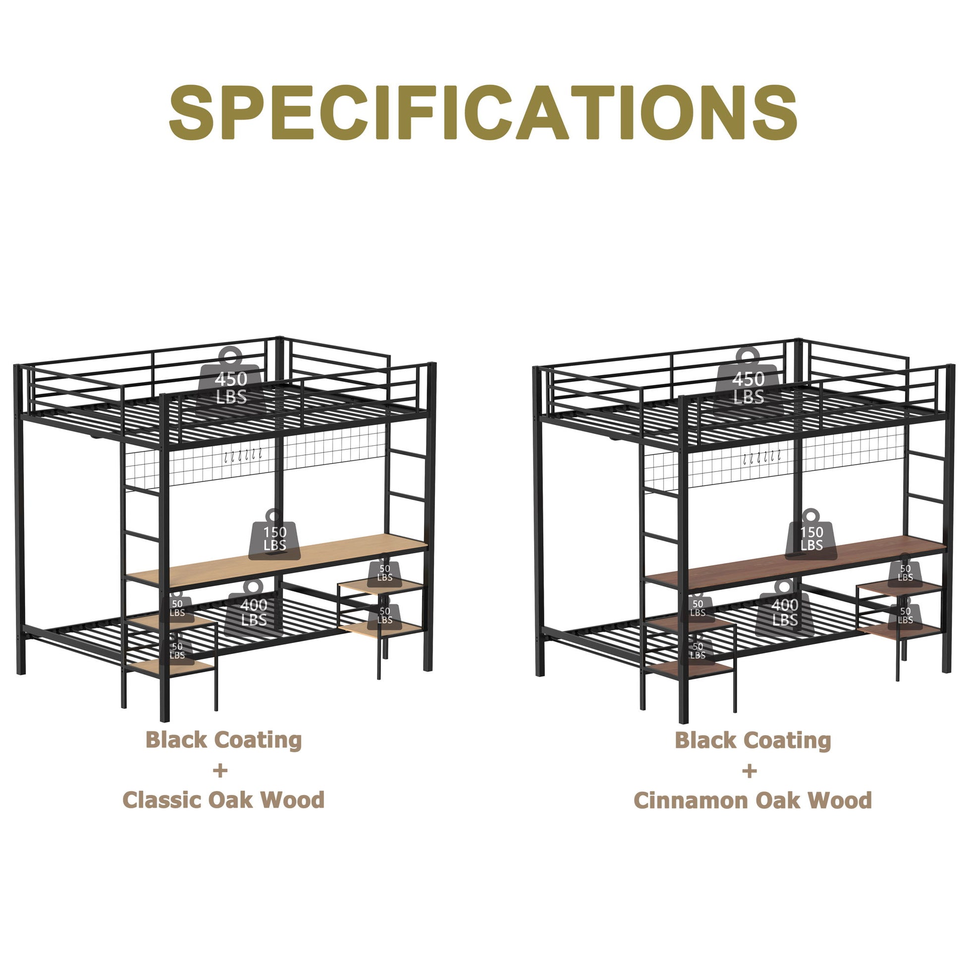 Ethan - Bunk Bed With Desk, Charging Station, Storage Shelves - The Sleep Loft - Online Mattress Showroom NYC