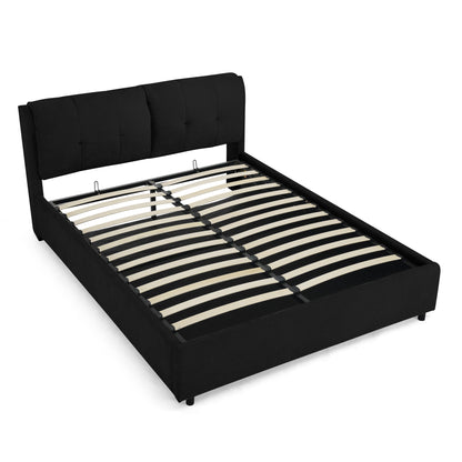 Storage Upholstered Hydraulic Platform Bed With Integrated Headboard - The Sleep Loft - Online Mattress Showroom NYC