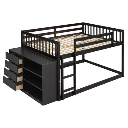Bunk Bed With 4 Drawers And 3 Shelves - The Sleep Loft - Online Mattress Showroom NYC