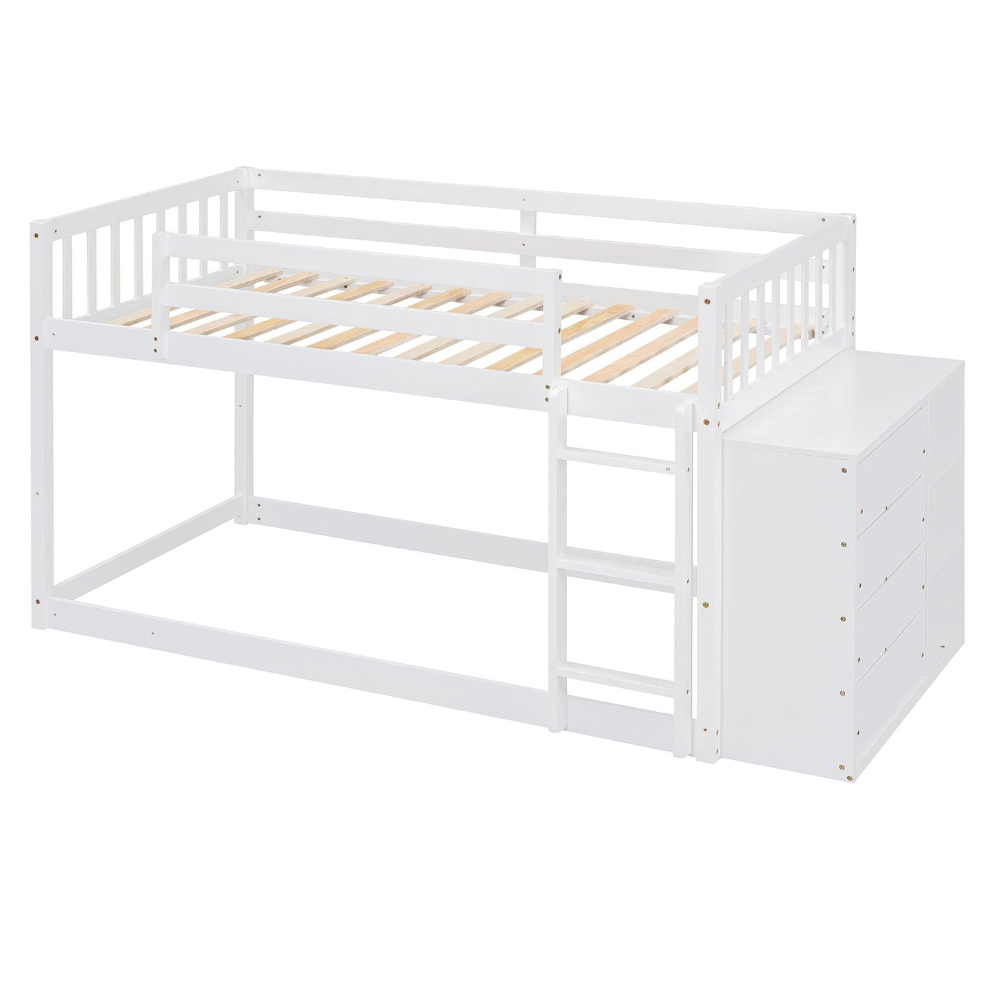 Bunk Bed With 4 Drawers And 3 Shelves - The Sleep Loft - Online Mattress Showroom NYC