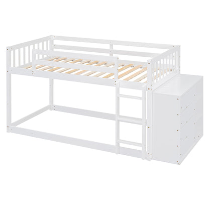 Bunk Bed With 4 Drawers And 3 Shelves - The Sleep Loft - Online Mattress Showroom NYC