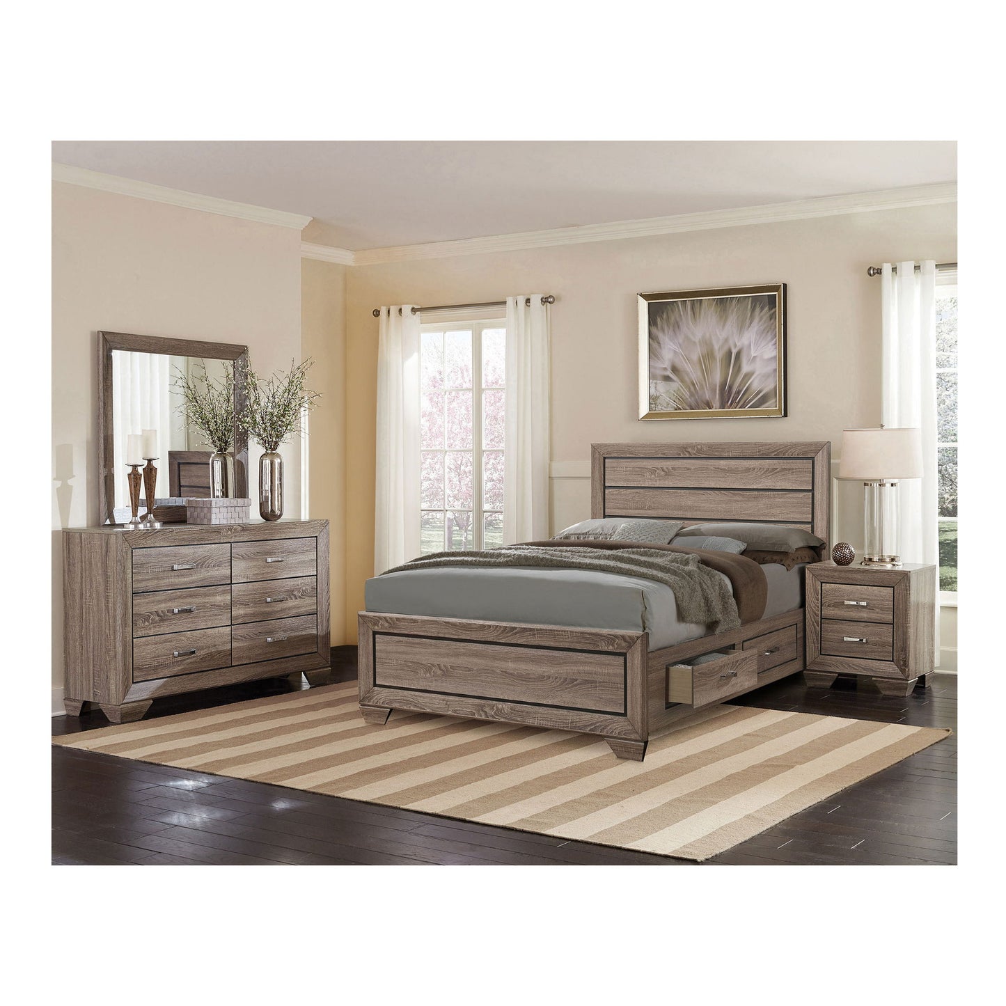 Queen Storage Bed With Underbed Drawers - Brown - The Sleep Loft - Online Mattress Showroom NYC