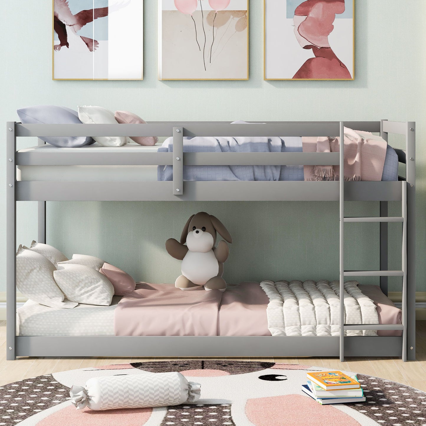 Floor Bunk Bed With Ladder - The Sleep Loft - Online Mattress Showroom NYC