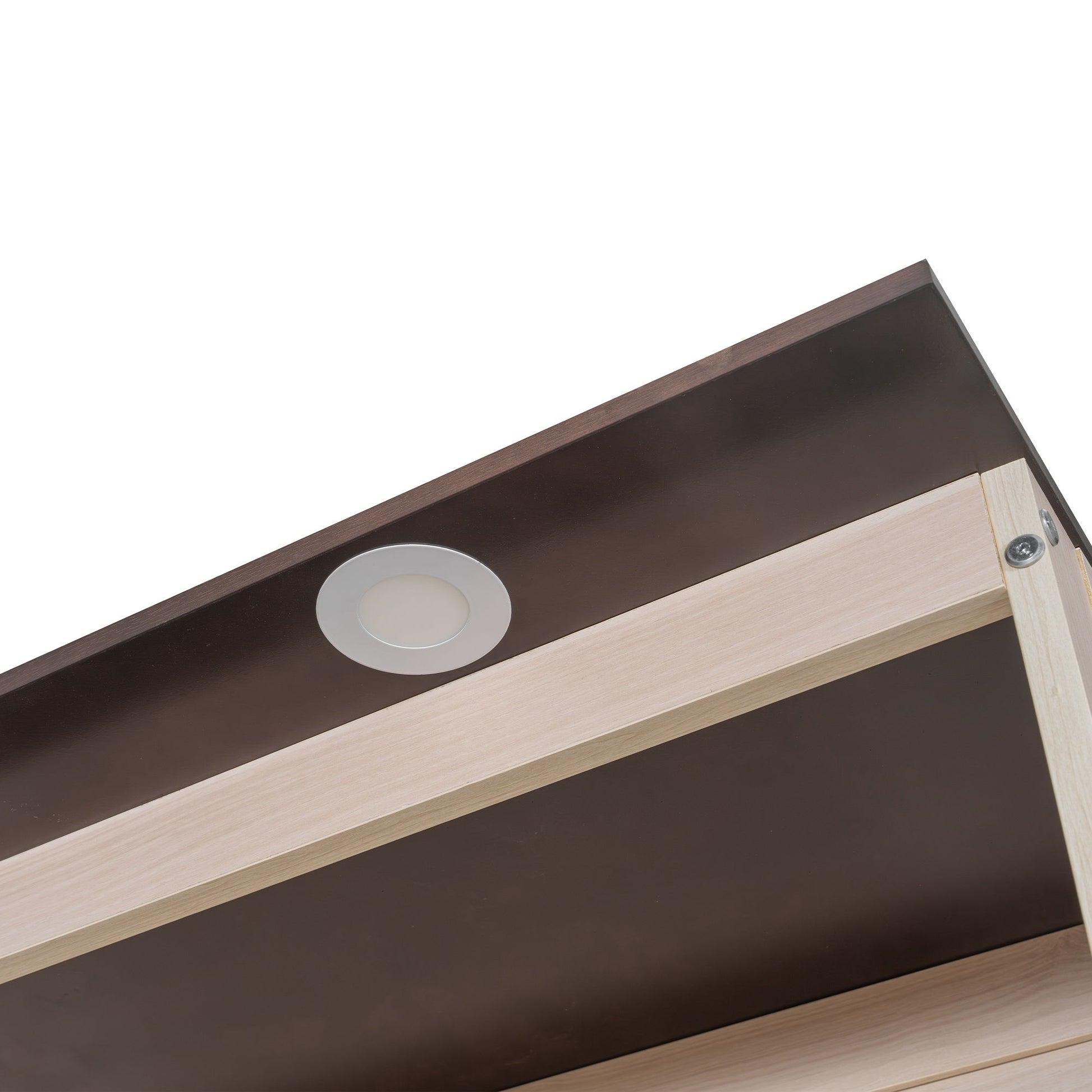 Queen Size Murphy Bed With Sofa And LED - Beige - The Sleep Loft - Online Mattress Showroom NYC