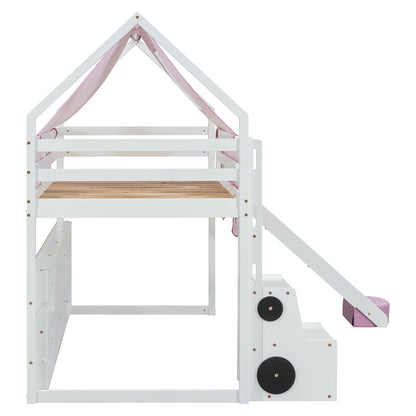 Loft Bed With House Shaped Frame And Tent - The Sleep Loft - Online Mattress Showroom NYC