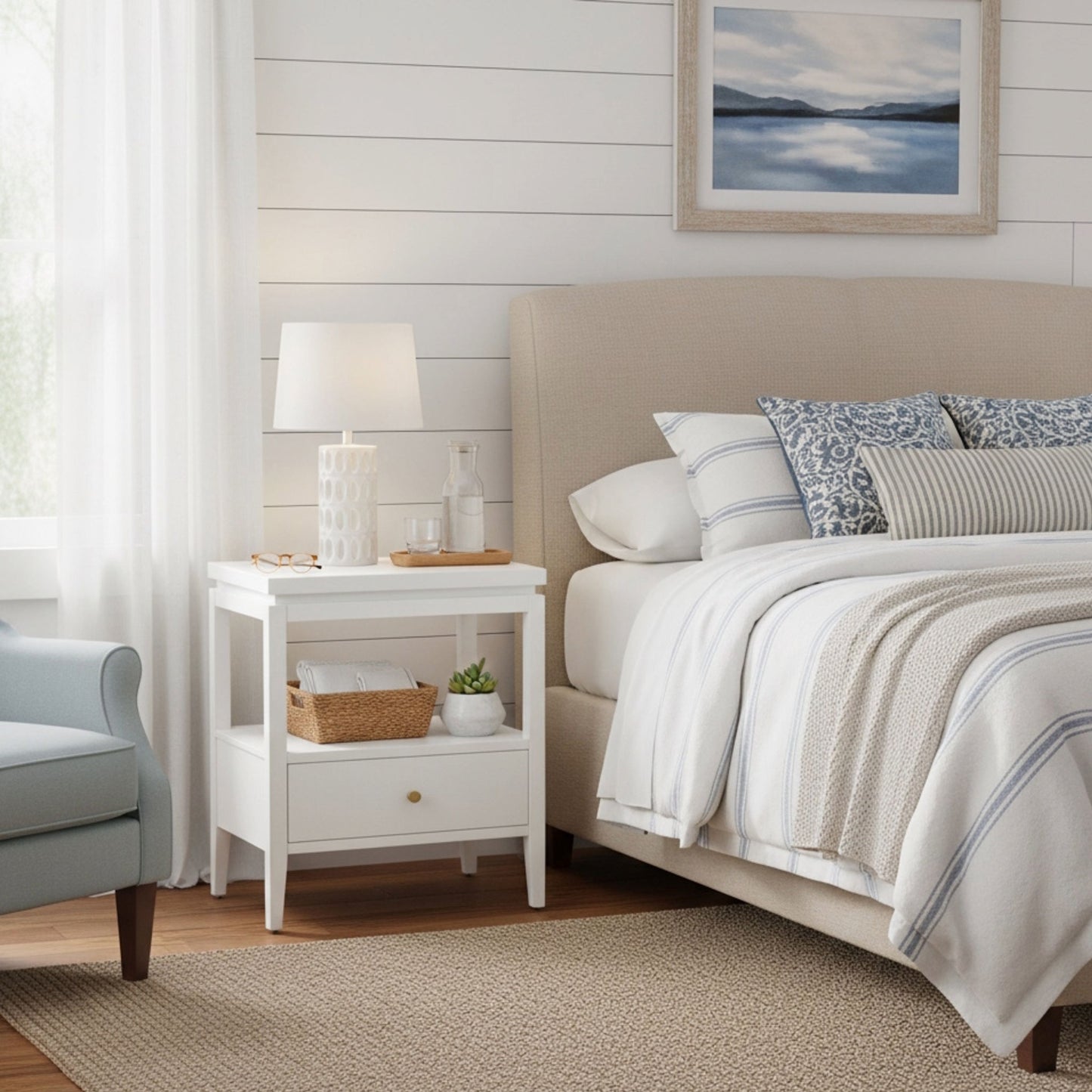 Olana -1 Drawer Nightstand With Floating Top Design - The Sleep Loft - Online Mattress Showroom NYC