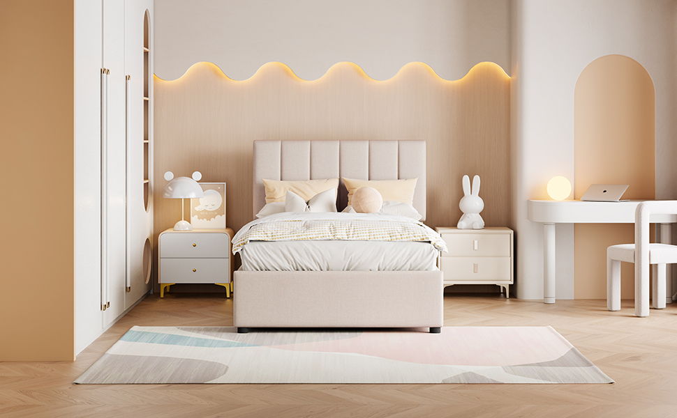 Upholstered Platform Bed With A Hydraulic Storage System - The Sleep Loft - Online Mattress Showroom NYC