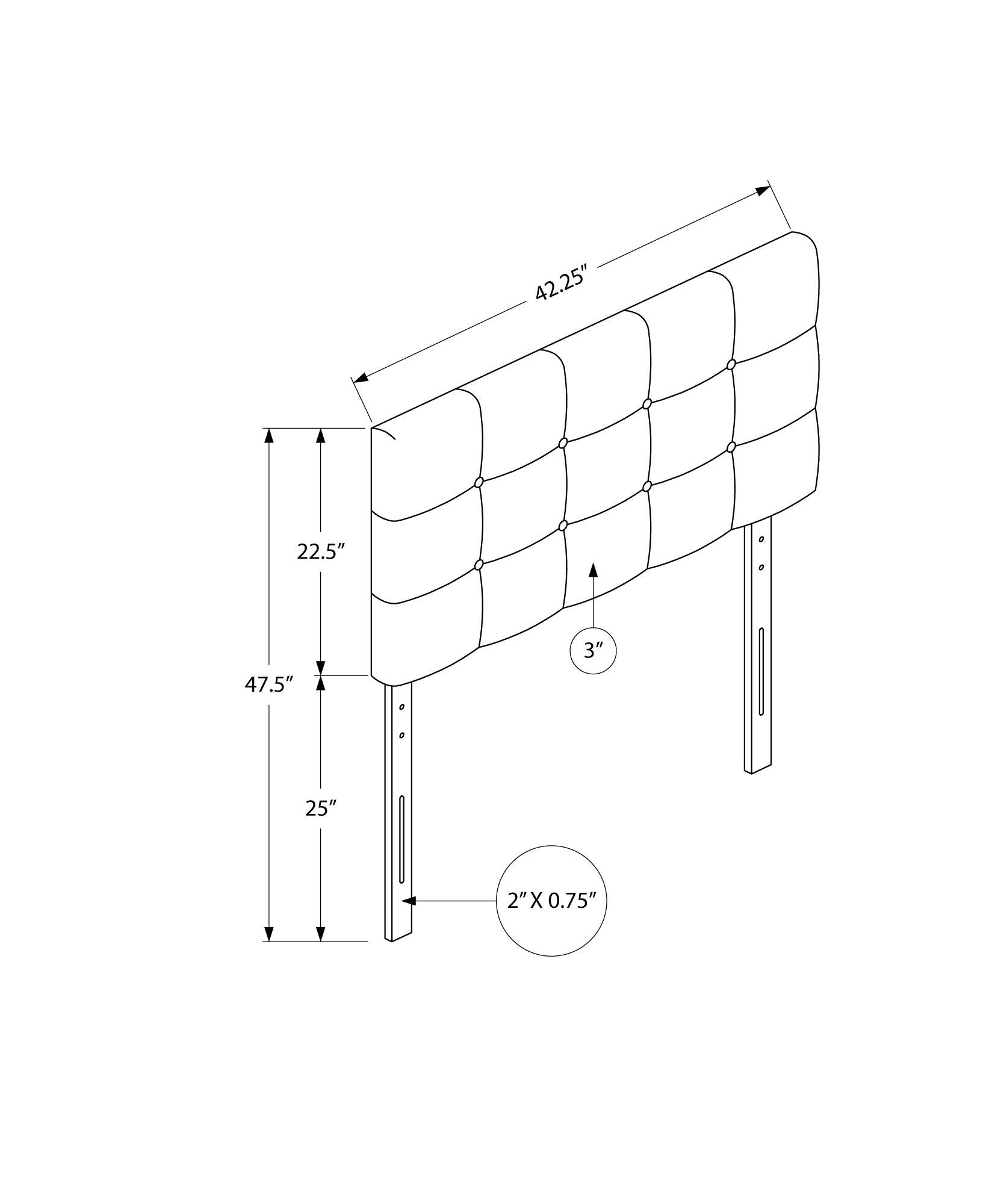 Twin Size, Bed Headboard Only, Upholstered, Transitional - White - The Sleep Loft - Online Mattress Showroom NYC
