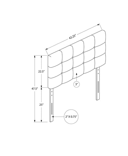 Twin Size, Bed Headboard Only, Upholstered, Transitional - White - The Sleep Loft - Online Mattress Showroom NYC