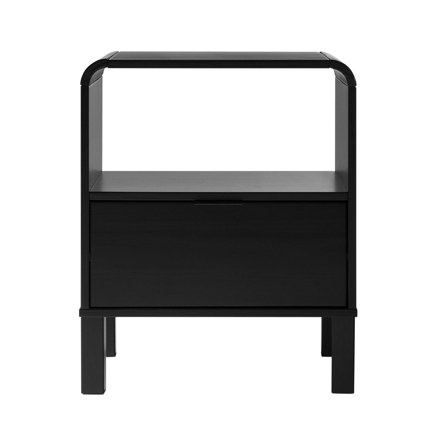 Modern Minimalist Curved Top Nightstand - The Sleep Loft - Online Mattress Showroom NYC